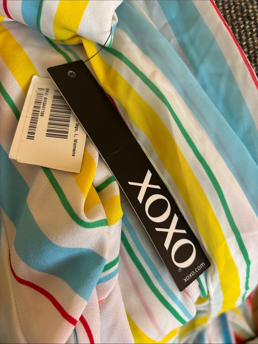 Striped Multi-Color Maxi Romper - Picture 2 of 2